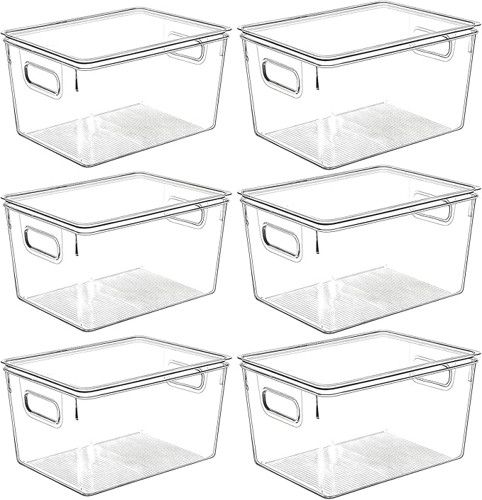 Clear Plastic Storage Bins by CONTROLKITCHEN