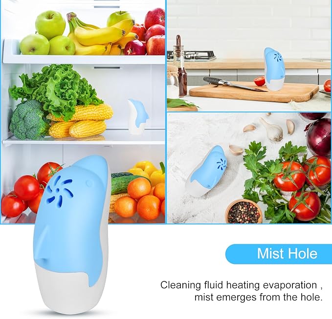 Asltw Upgrade Cute Fridge Deodorizer, Dolphin Fridge Cleaner, Freezer Odor - Image 5