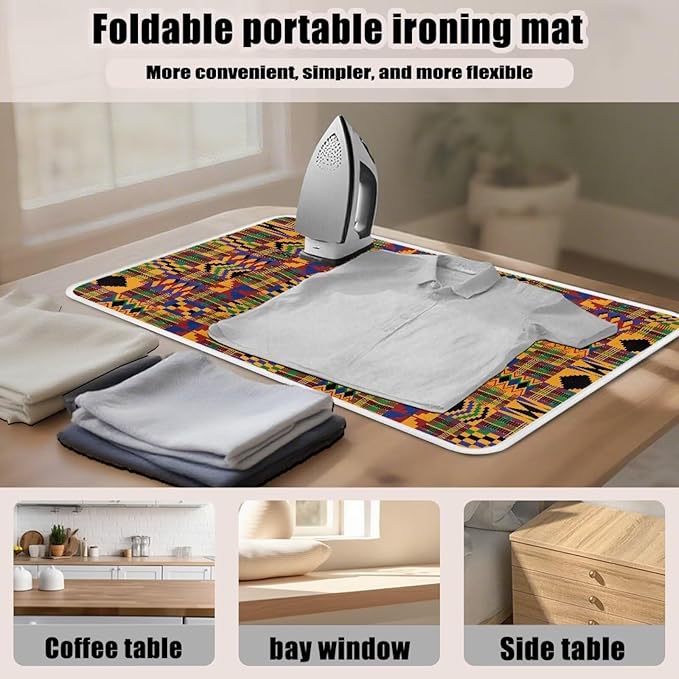 Ironing Mat Pad for Table Portable Travel Iron Blanket African Print Ironing - Image 6