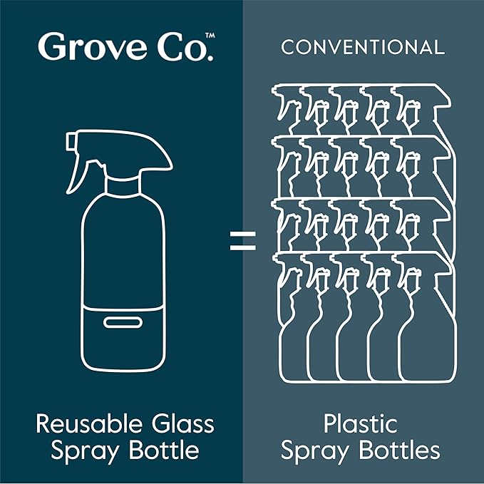 Grove Co. Glass Spray Bottles for Cleaning Solutions, Unique Silicon Sleeve - Image 5