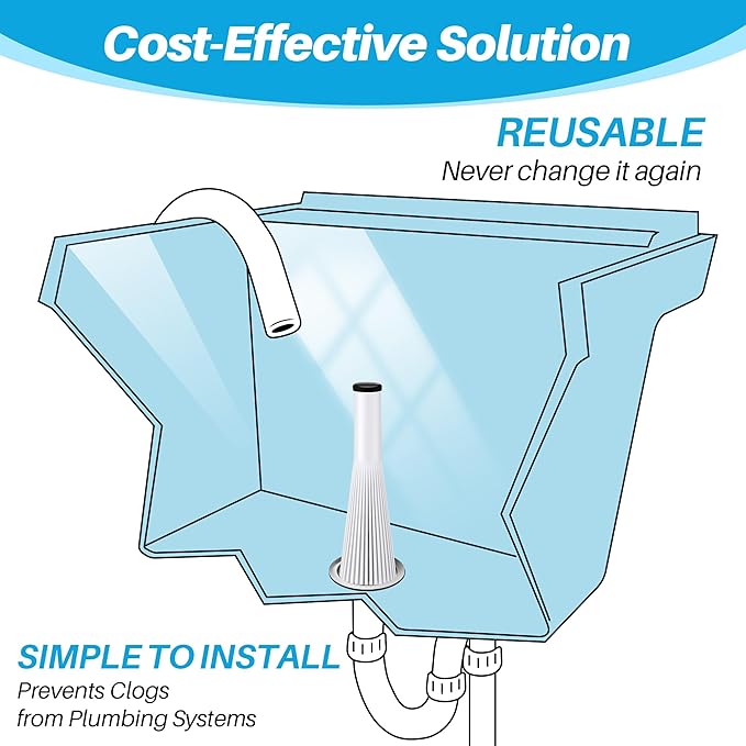 Feekoon 2 Pack Lint Trap for Washing Machine Utility Tub and Sink Drains - Image 5