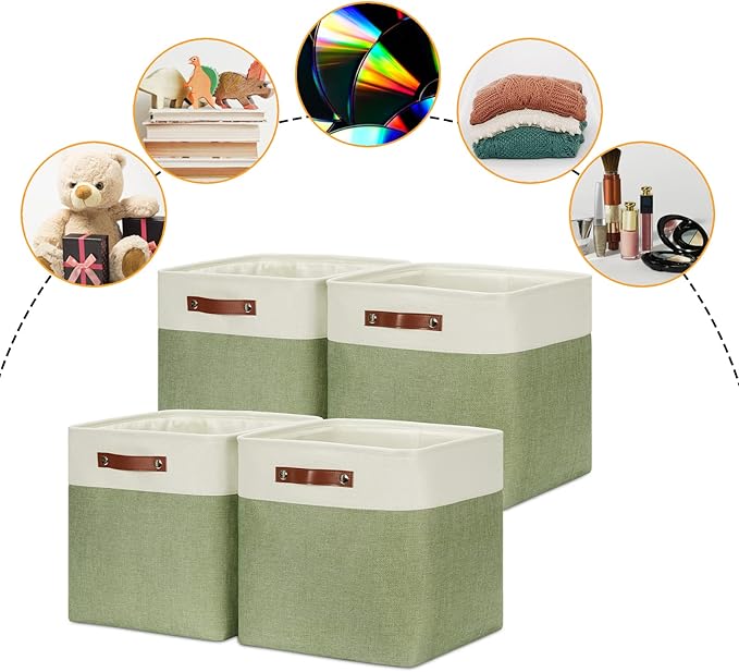 DULLEMELO Storage Baskets for Organizing, Linen Closet Organizers and Storage - Image 2