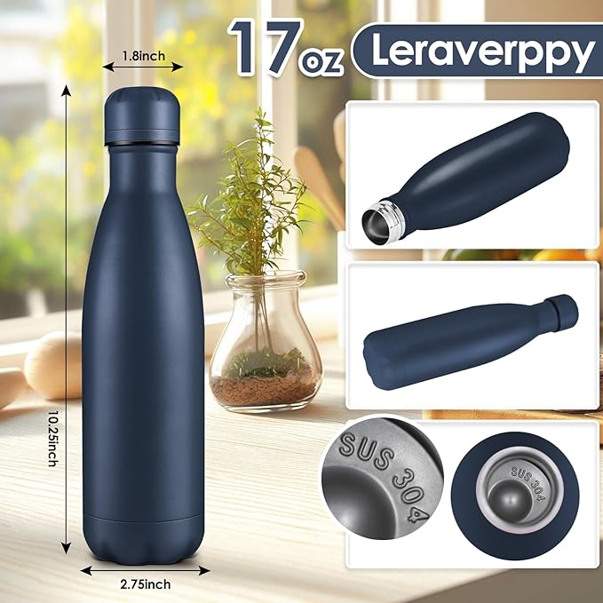 17oz Cola-Bottle Shaped Stainless Steel Leak-Proof Water Bottle, Double Wall - Image 2