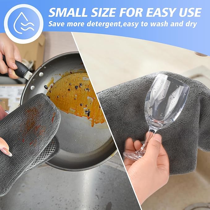 KinHwa Kitchen Washcloths for Dishes Absorbent Microfiber Dish Cloths Quick Dry - Image 4