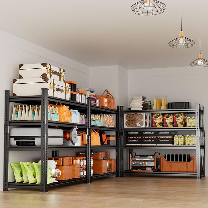 Storage Shelves Heavy Duty 3 PCS, 4-tier Adjustable Metal Industrial Utility - Image 6