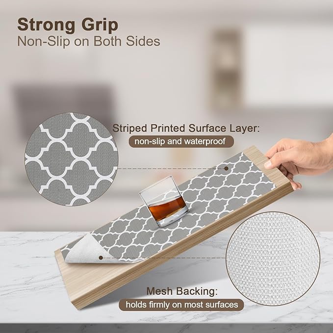 OcePor Non-Adhesive Drawer and Shelf Liner 12IN x 30FT，Non Slip Cabinet and - Image 2