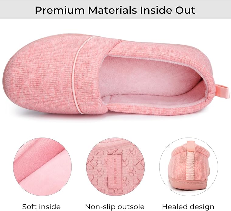 HomeTop Women's Comfy Loafer Slippers Lightweight Memory Foam Non-slip Indoor - Image 4