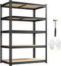 5-Tier Storage Shelves, 1980LBS Adjustable Pantry Shelves, Metal Shelving Unit by Durayloly
