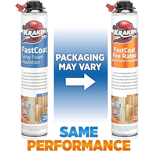 Kraken Bond Fastcoat Fire Rated Spray Foam Insulation Closed Cell in a Can 480 - Image 5