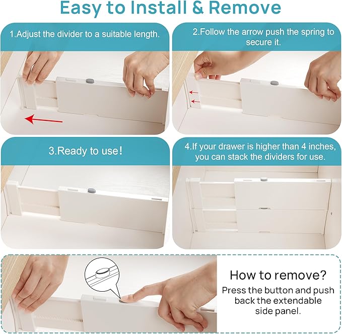 Vtopmart 6 Pack Drawer Dividers - Image 2