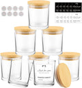 CONNOO 8 Pack 14 OZ Clear Glass Candle Jars by CONNOO