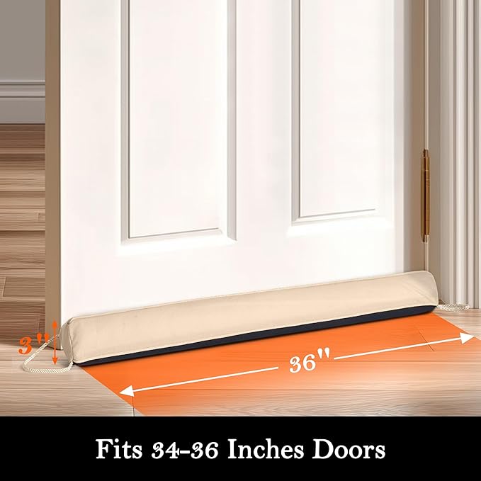 Sunolga 36" Door Draft Stopper Blocks Hot and Cold Air - Image 2