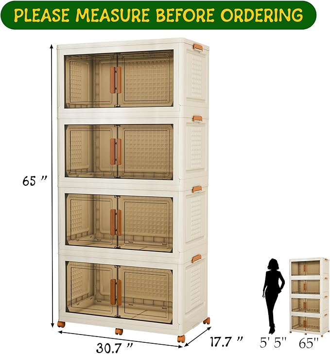 4 Tier Extra Large Stackable Storage Bins - Image 4