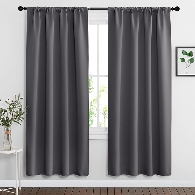 RYB HOME Blackout Curtains for Living Room, Large Window Shades for Bay Window by RYBHOME