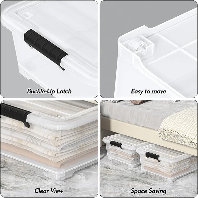 20L Under Bed Storage Containers, Closet Organizers and Storage Bins, Under Bed - Image 3