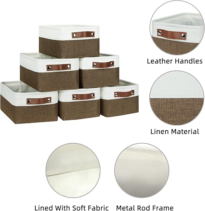 HNZIGE Small Fabric Storage Bins - Image 2