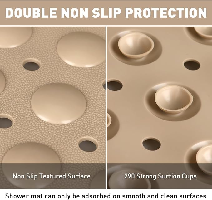 Shower Mat Non Slip: 35.4 x 23.6 Inch Extra Large TPE Shower Mats - Image 4
