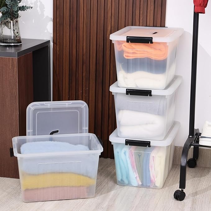 Zopnny 25 Quart Clear Storage Bin - Image 5