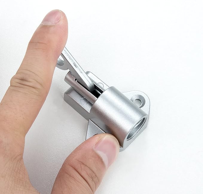 2 Packs Self-Closing Latches，Silver Gray Spring Door Lock，Resilient Bolt Latch - Image 5