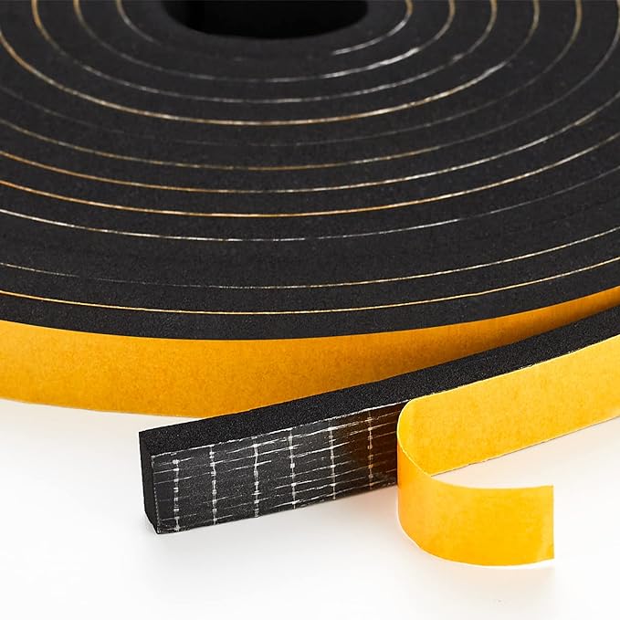 39 Feet Weather Stripping Door Seal, 1/4" Wide X 1/8" Thick Door Seal Strip by Ravinte