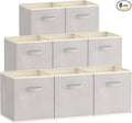 Lifewit 11 Inch Cube Storage Bins, 8 Packs Storage Cubes Foldable Decorative by Lifewit