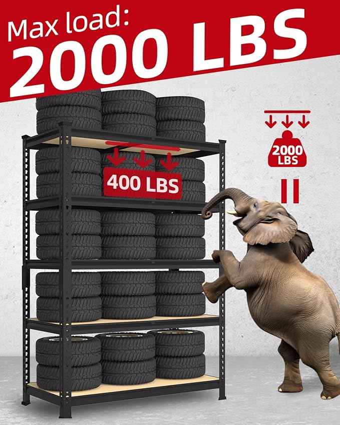 PrimeZone 35.5" x 12" x 72" Heavy Duty Storage Shelves - Image 7