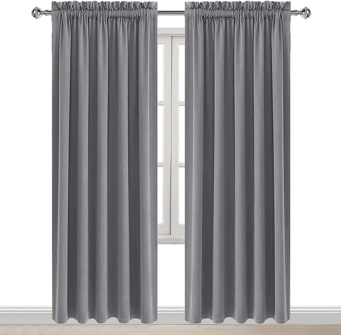 DWCN Grey Blackout Curtains for Bedroom, Thermal Insulated Energy Saving Room - Image 9