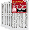 Filtrete 20x36x1 AC Furnace Air Filter, MERV 11, MPR 1000, Micro Allergen by Filtrete