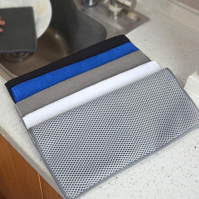 SINLAND Microfiber Dish Cloth for Washing Dishes Best Kitchen Washcloth - Image 2