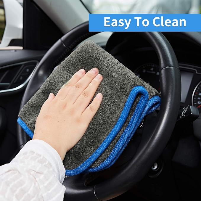 Car Wash Brush with Long Handle, Microfiber Towels Car Wash Kit Cleaning - Image 5