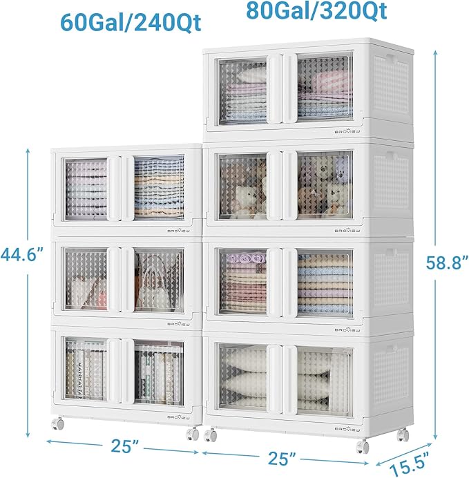 BROVIEW 140Gal Stackable Storage Bins - Image 2