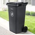 32 Gallon Trash Can with Wheels Outdoor Trash Can with Lid and Wheels Lockable by PlasticPrince