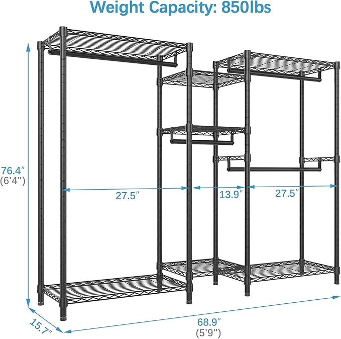 VIPEK Classic V6 Wire Garment Rack Heavy Duty Clothes Racks - Image 4