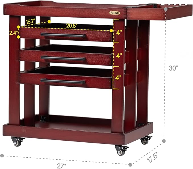 MEEDEN Art Supply Storage Cart, 5 Tier Solid Beech Wood Utility Rolling Cart - Image 2