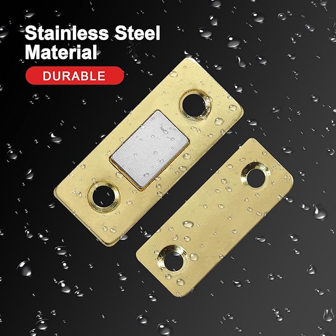 Cabinet Magnetic Catch, 20 Pack Gold Ultra Thin Magnetic Cabinet Door Catch - Image 3