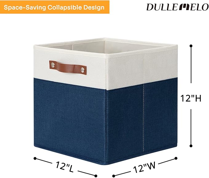 DULLEMELO 12 inch Cube Storage Bins, Gift Baskets Empty - Image 2