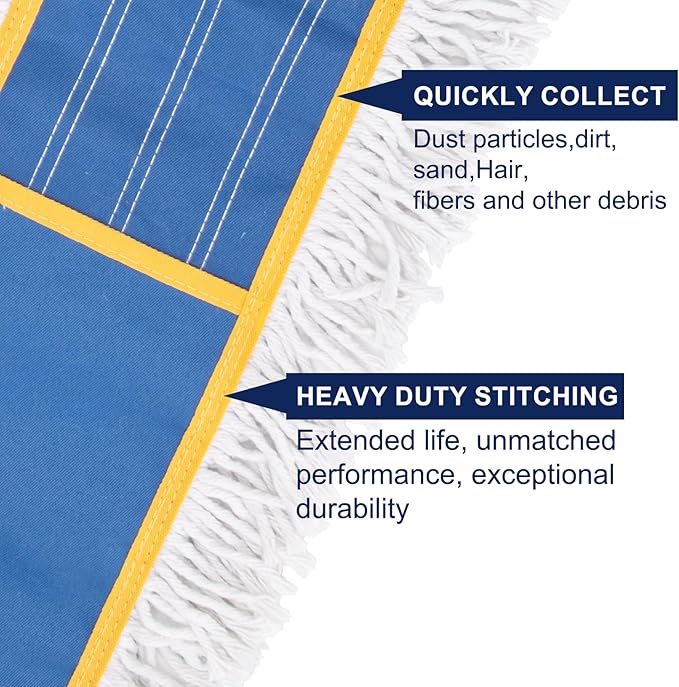KeFanta 24" Commercial Dust Mop Replacement Heads, 3 Pack Reusable Industrial - Image 4