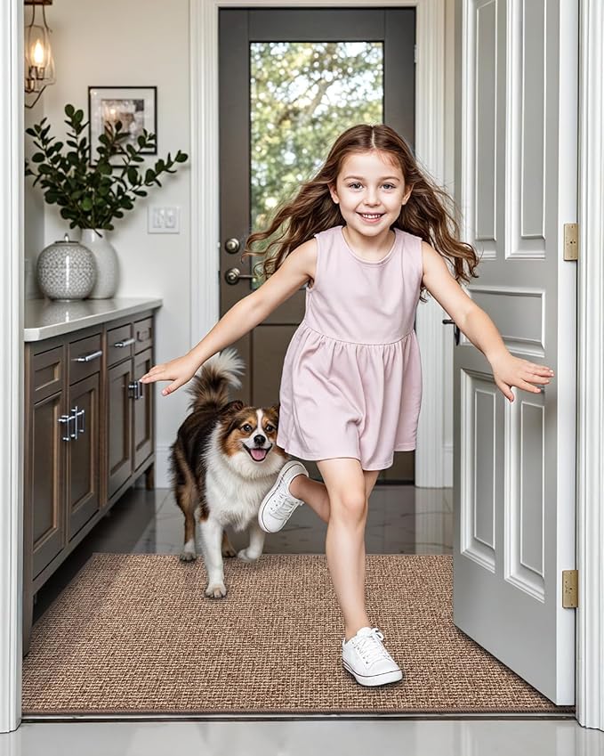 LUMI Indoor Door Mat 32"x47", Ultra Thin Low Profile Non-Slip Doormat - Image 5