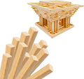 1/4 x 12 Inch 50 PCS Square Dowel Rods Wood Sticks Wooden Dowel Rods Unfinished by DTmasao