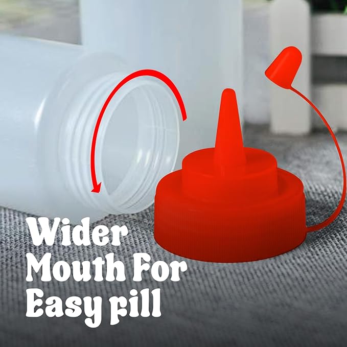 Norcalway 24 oz Condiment Squeeze Bottles - Image 3