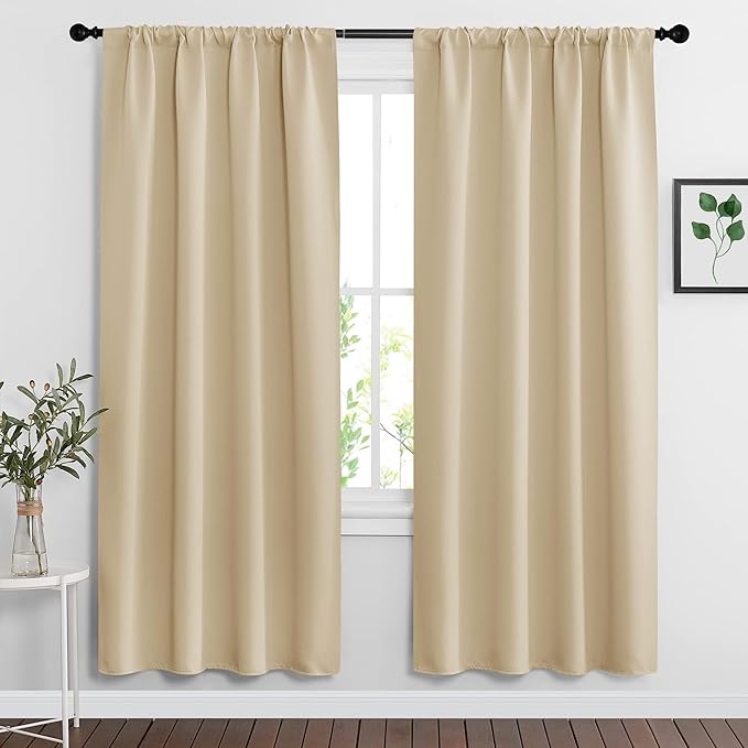 RYB HOME Blackout Curtains for Living Room, Large Window Shades for Bay Window by RYBHOME