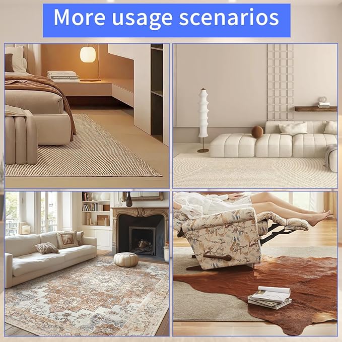 Extra Large Area Rug Cushioned Carpet Pad, 6x9 Ft, Thick Felt Pad - Image 5