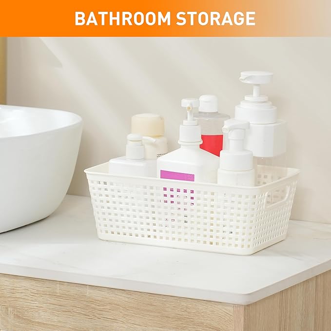 Plastic Storage Baskets With Lid, Storage Bins - Image 9
