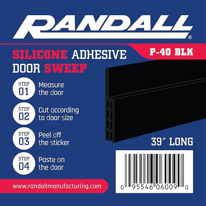 Adhesive Backed Door Draft Stopper – Silicone Under Door Sweep - Image 7