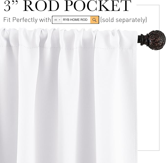 RYB HOME Window Curtains for Kitchen - Image 2