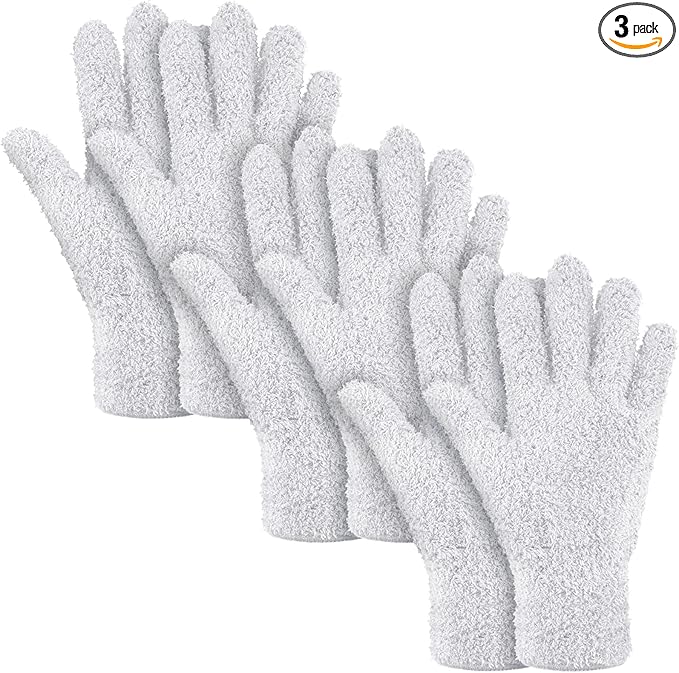 Patelai 3 Pairs Microfiber Plant Dusting Gloves Leaf Cleaning Gloves by Patelai