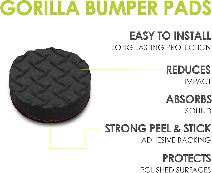 Slipstick GorillaBumperPads Premium Cabinet Door Bumpers 3/8” Round Non Slip - Image 2