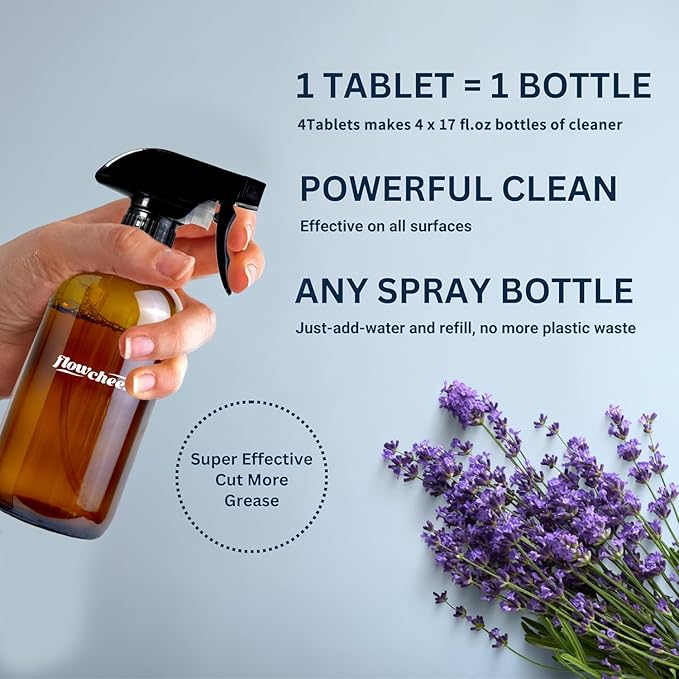 Multi-Surface Cleaner Kits-2 Pack Reusable Spray Bottles & 4 Pack All Purpose - Image 5