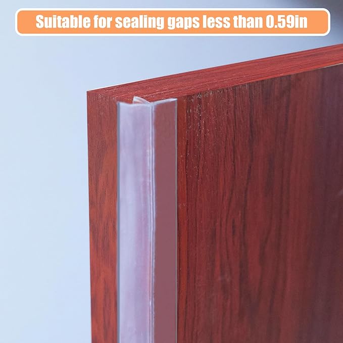 Orghtin T-Shaped Silicone Seal Strip, 20Ft Door Draft Stopper - Image 7