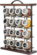 Orii 16 Jar Acacia Wood & Metal Wire Spice Rack by Orii